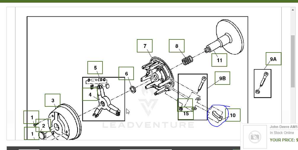 john deere gator clutch parts diagram