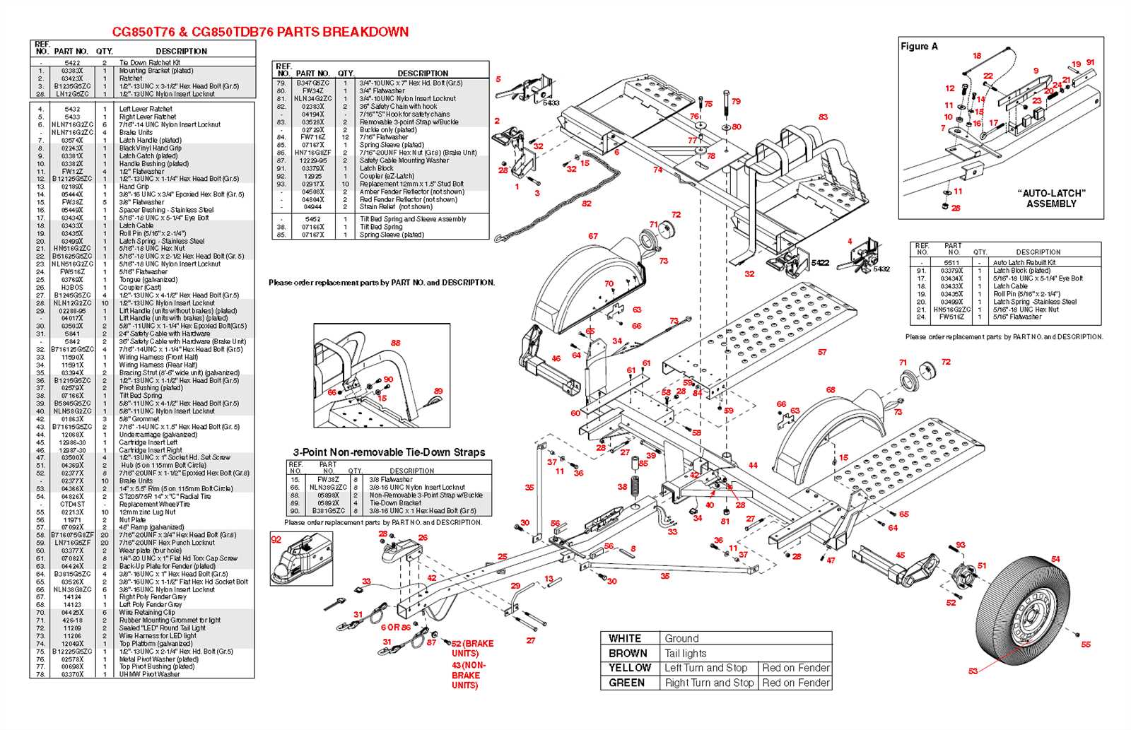 tow truck parts diagram