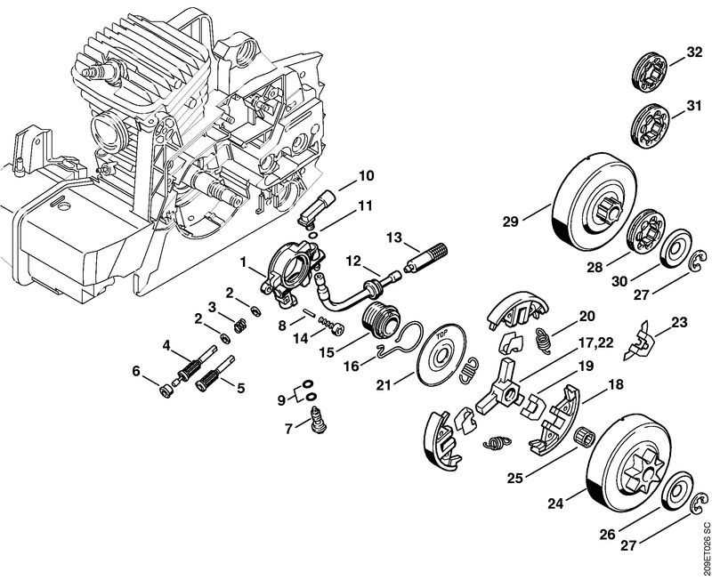 stihl 029 parts diagram