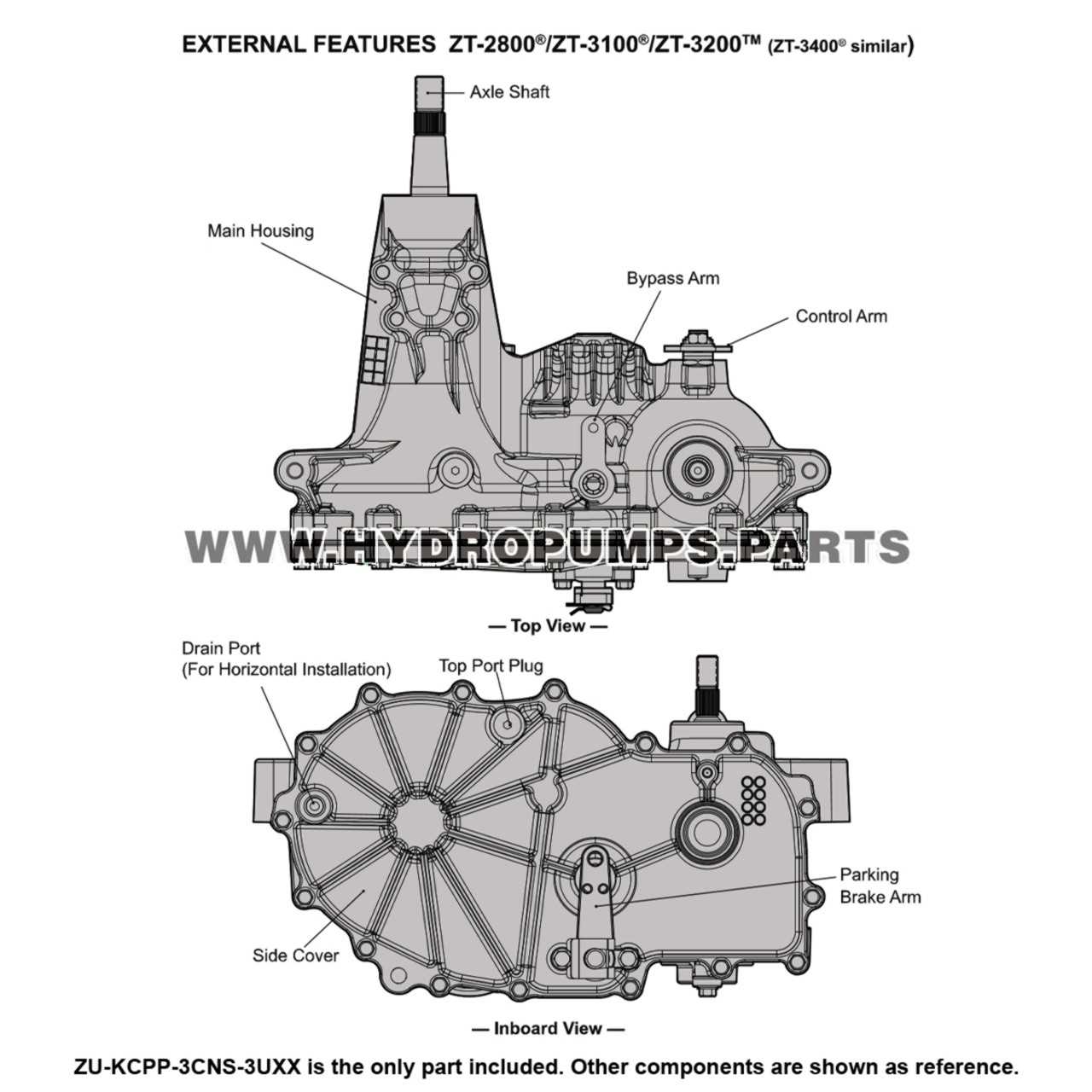 hydro gear zt 2800 parts diagram