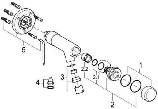 grohe shower parts diagram