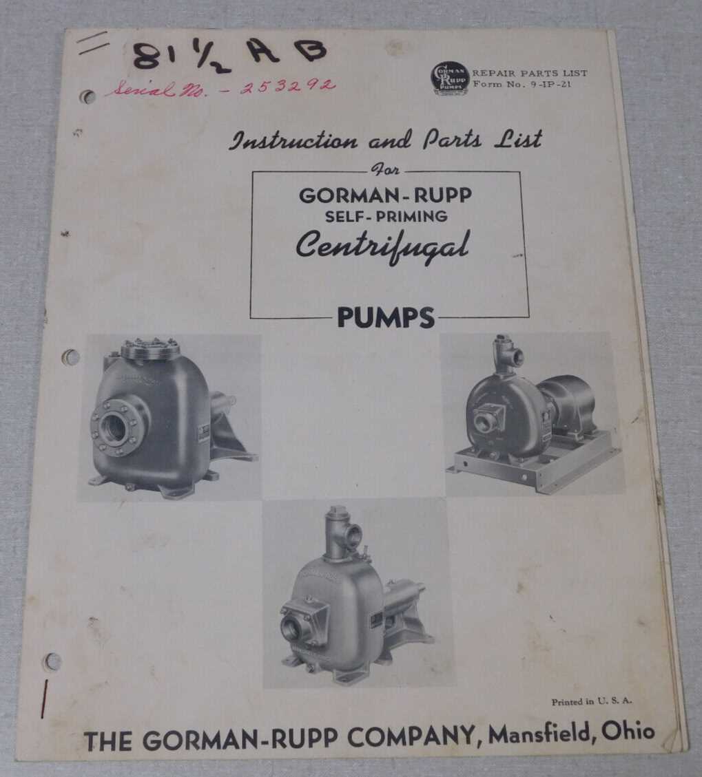 gorman rupp pump parts diagram