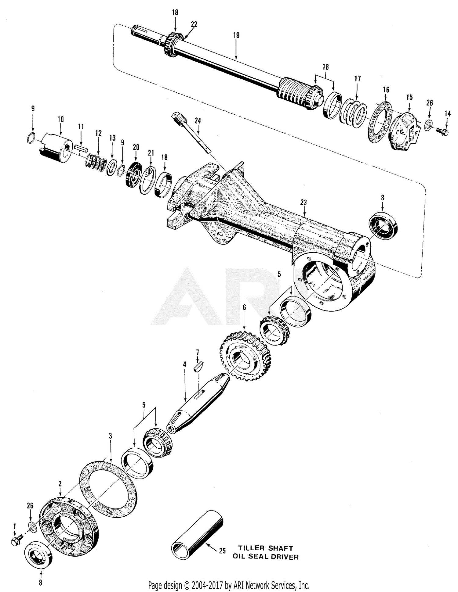 tiller parts diagram