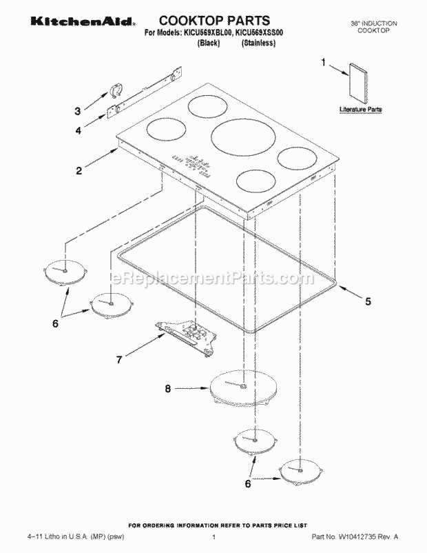 kitchenaid stove parts diagram