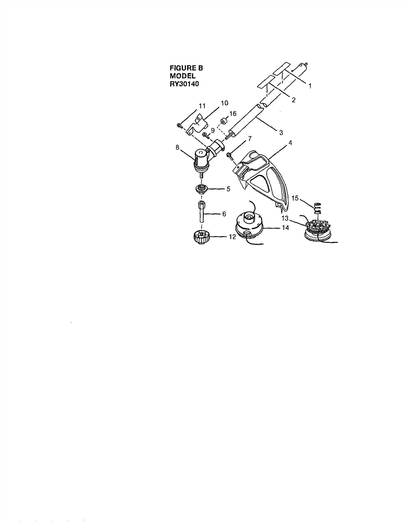 ryobi line trimmer parts diagram