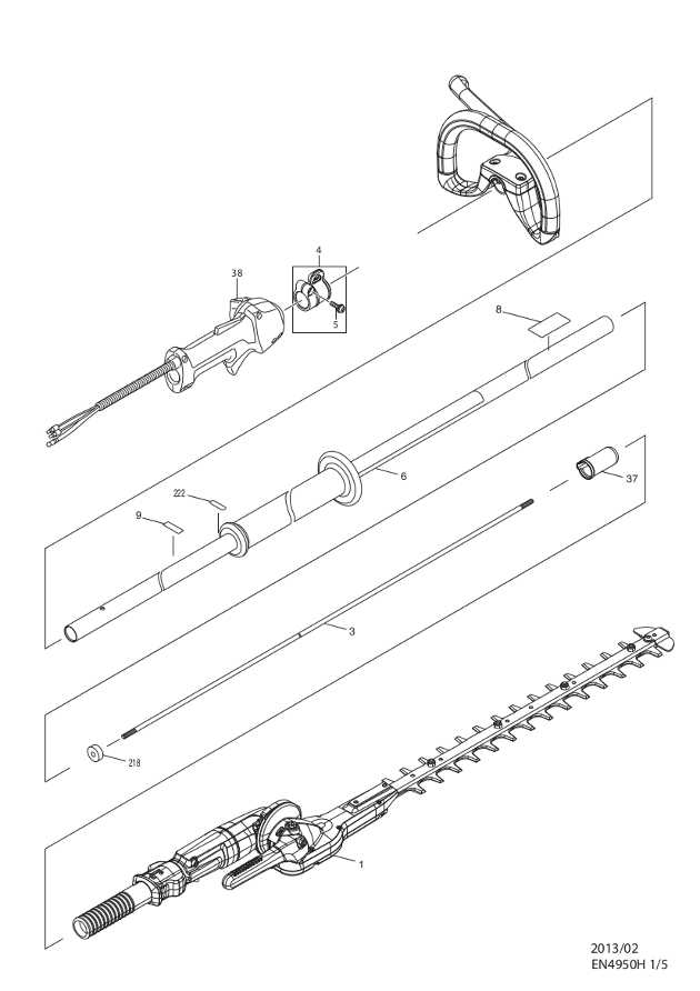 stihl hedge trimmer parts diagram