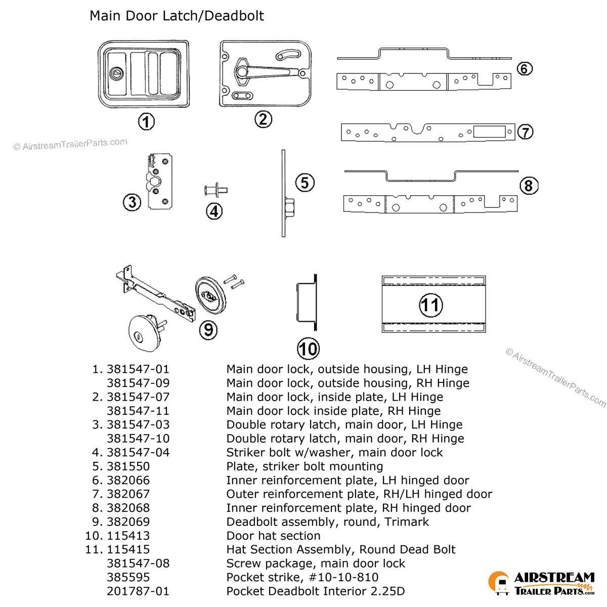 deadbolt parts diagram