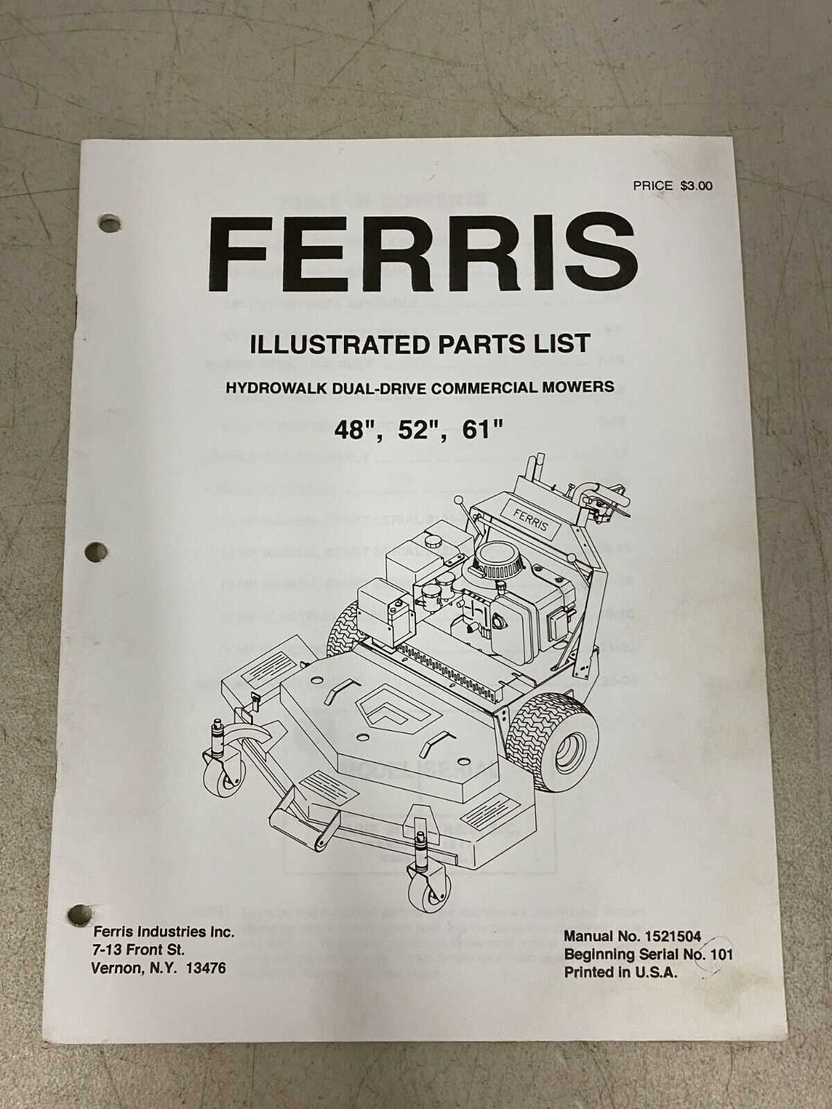 ferris is1500z parts diagram