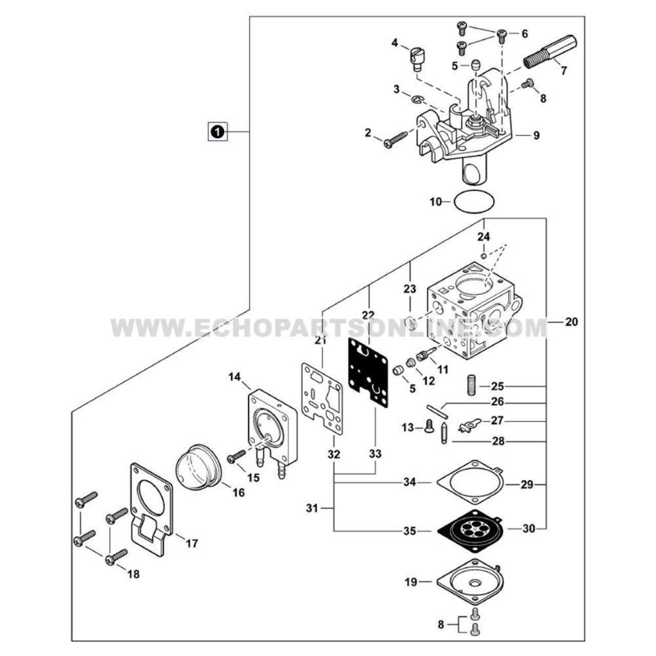 echo weed eater parts diagram