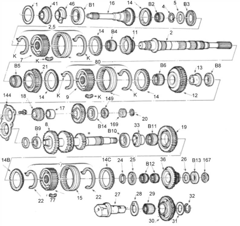 ford transmission parts diagram