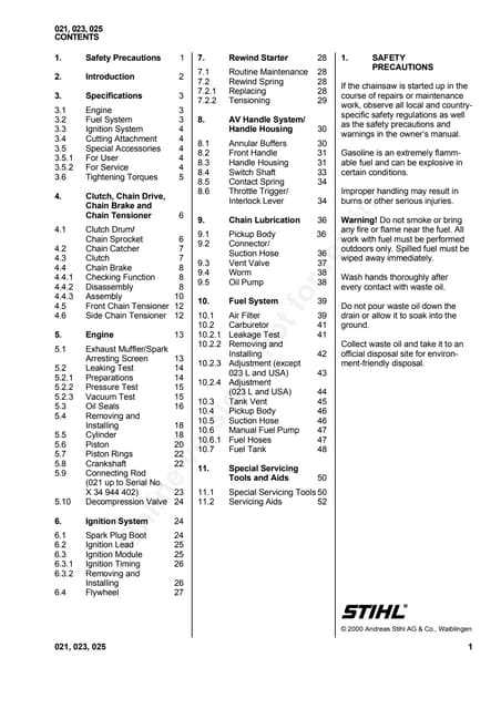 stihl 017 parts diagram