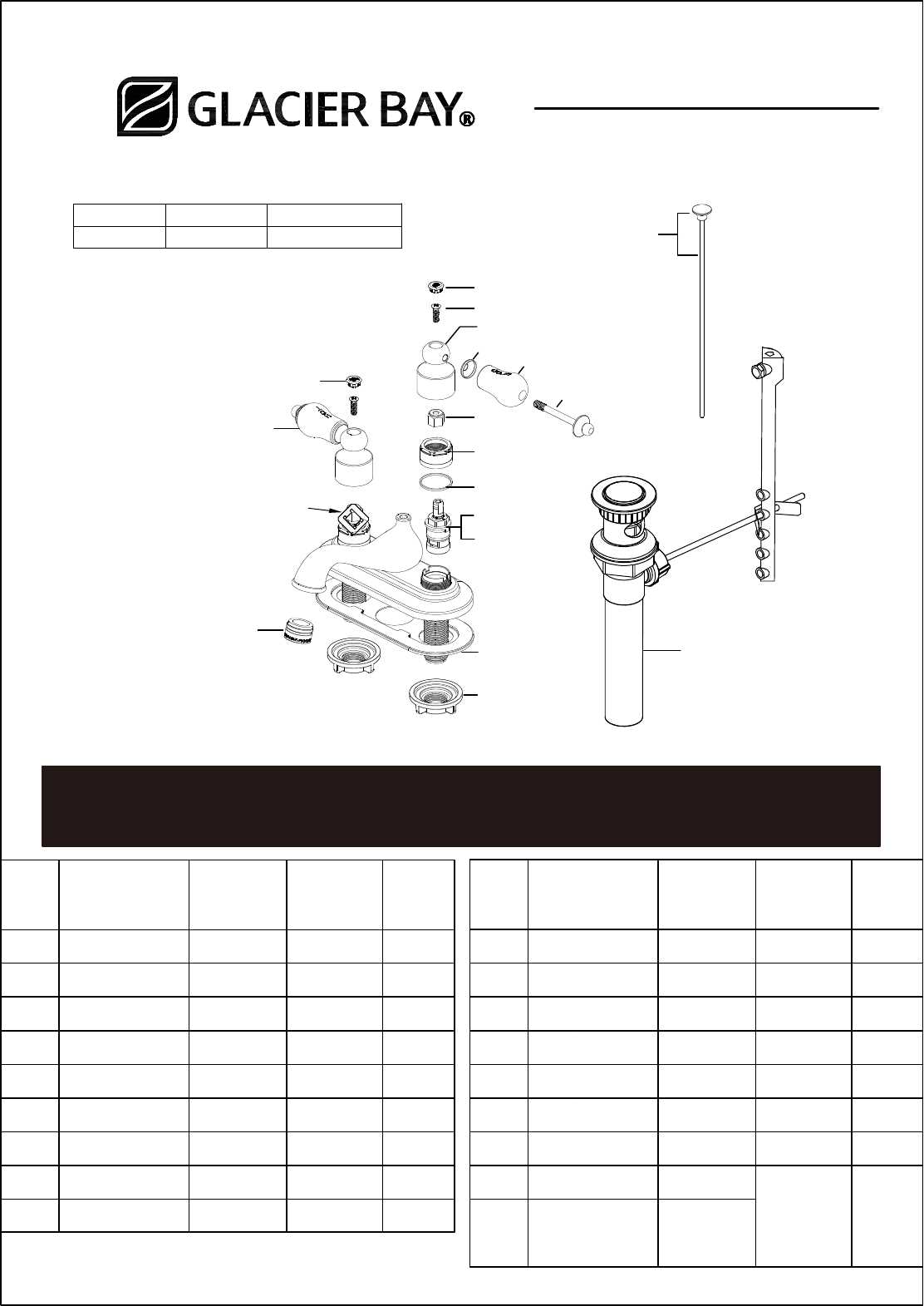 glacier bay toilet parts diagram