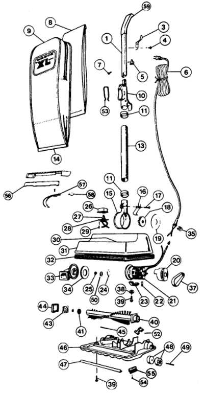 oreck xl parts diagram