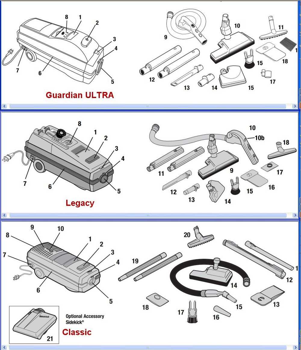 oreck xl parts diagram