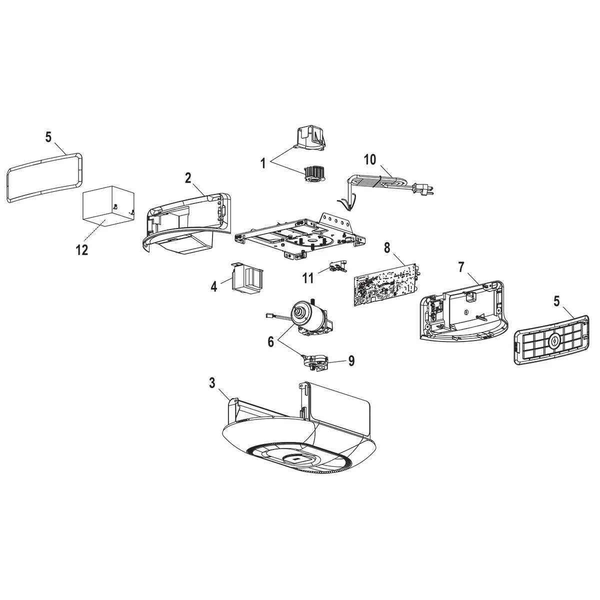 craftsman garage door opener parts diagram