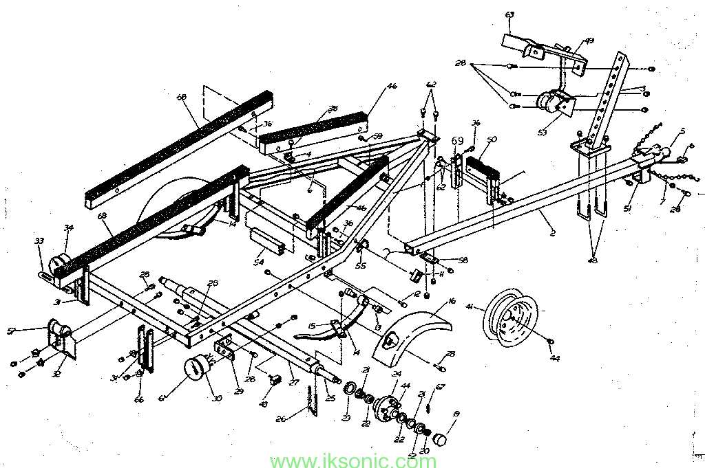 parts of a boat trailer diagram