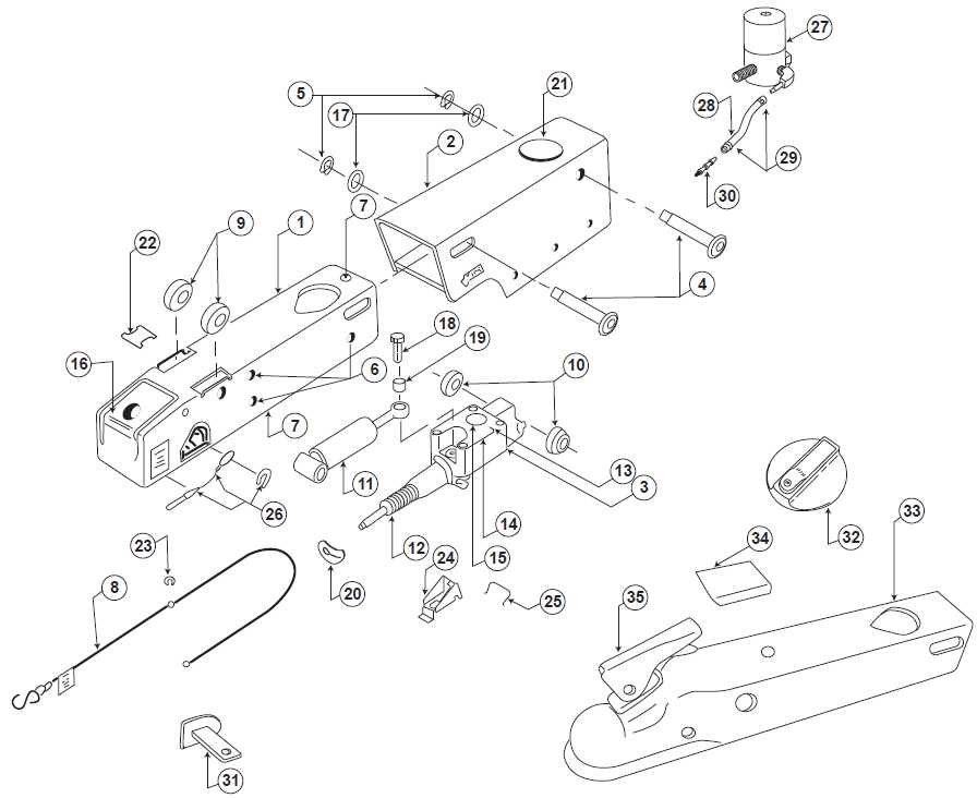 parts of a boat trailer diagram