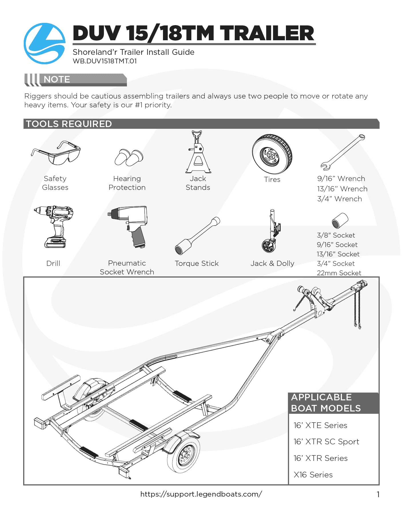 parts of a boat trailer diagram