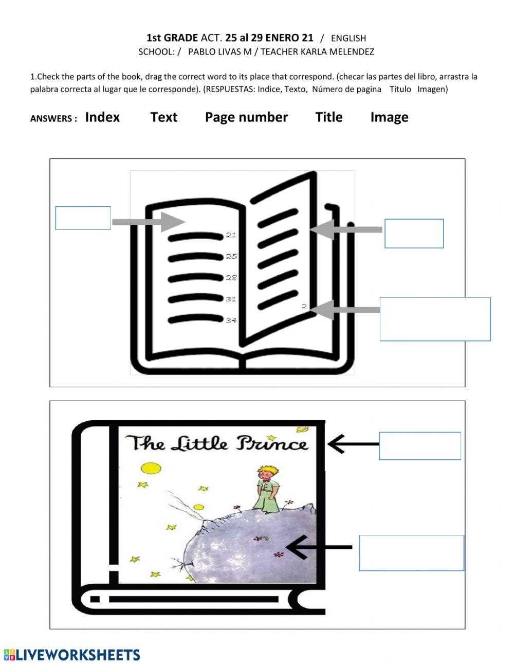 parts of a book diagram