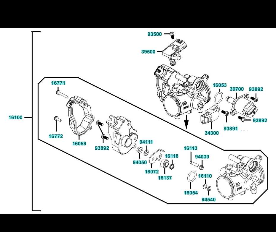 parts of a throttle body diagram