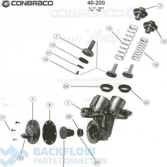 backflow preventer parts diagram