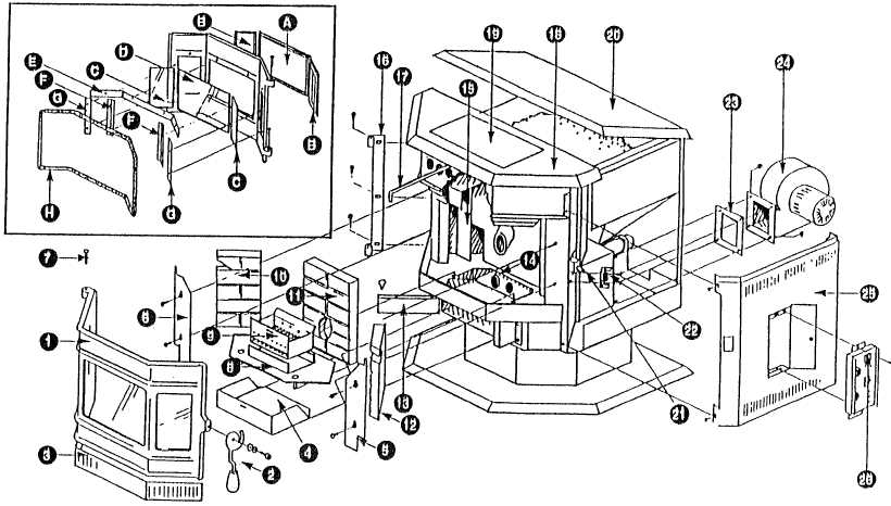 pellet stove parts diagram