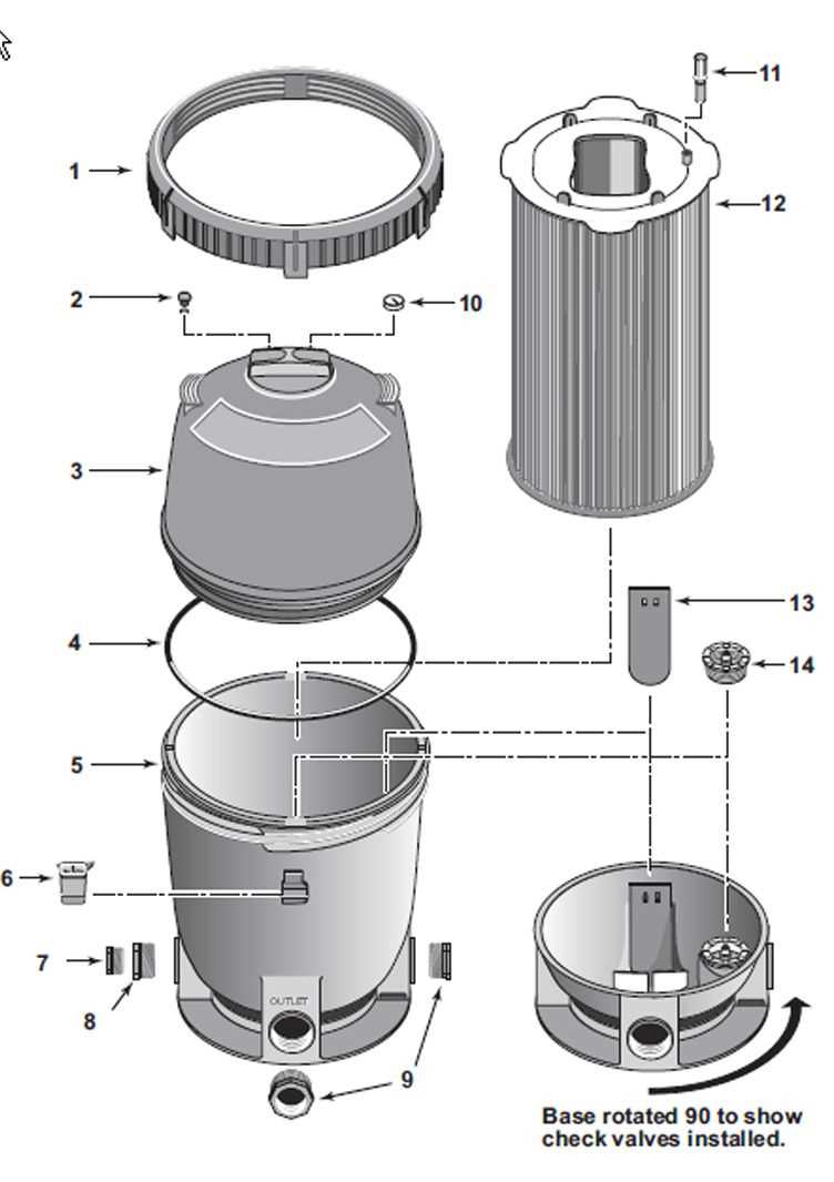 pentair de filter parts diagram