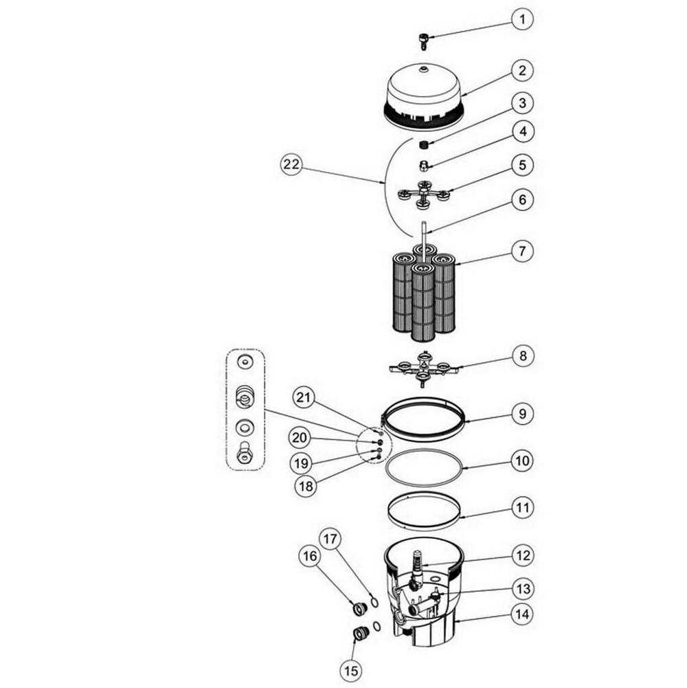 pentair de filter parts diagram