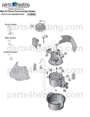 pentair pool heater parts diagram