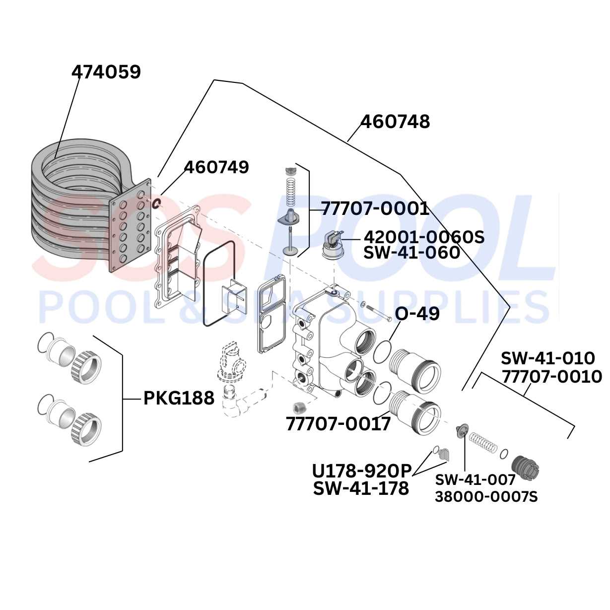 pentair pool heater parts diagram