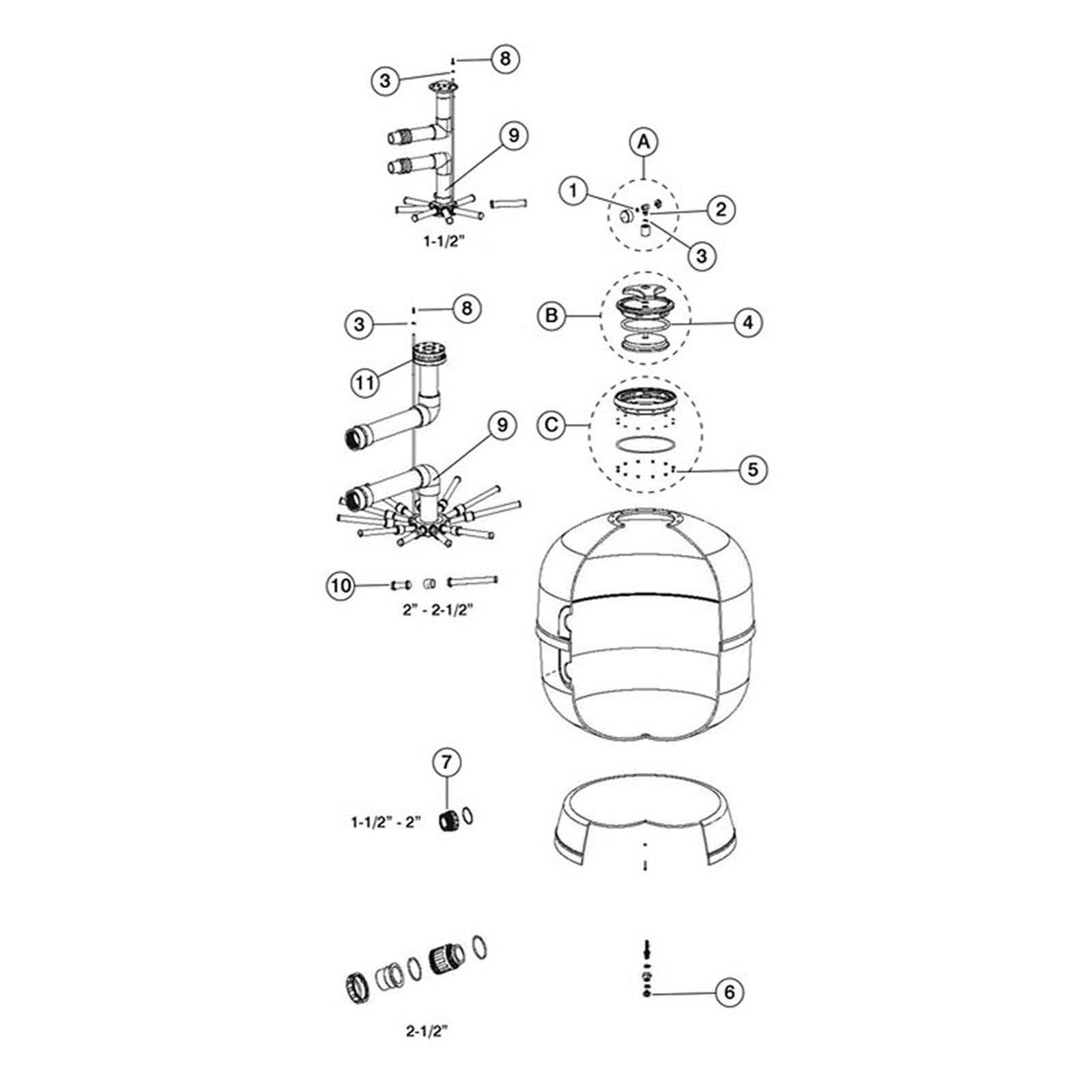 pentair sand dollar filter parts diagram