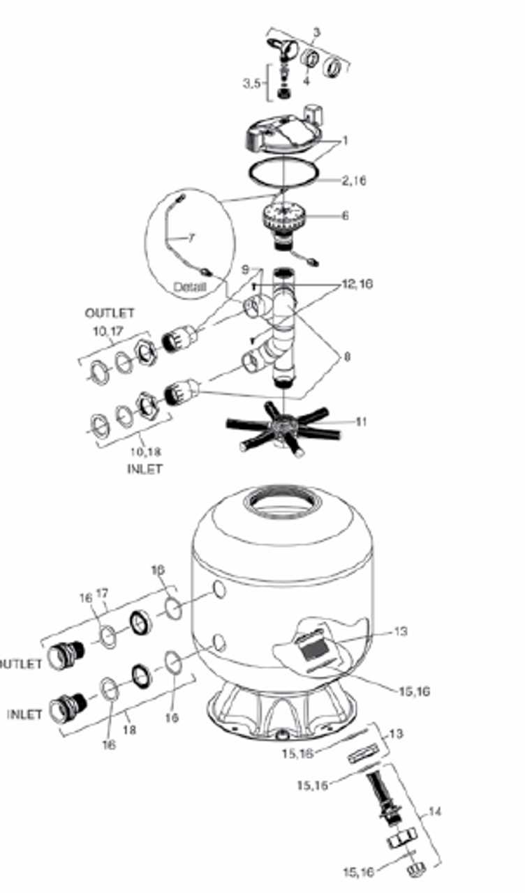 pentair sand filter parts diagram