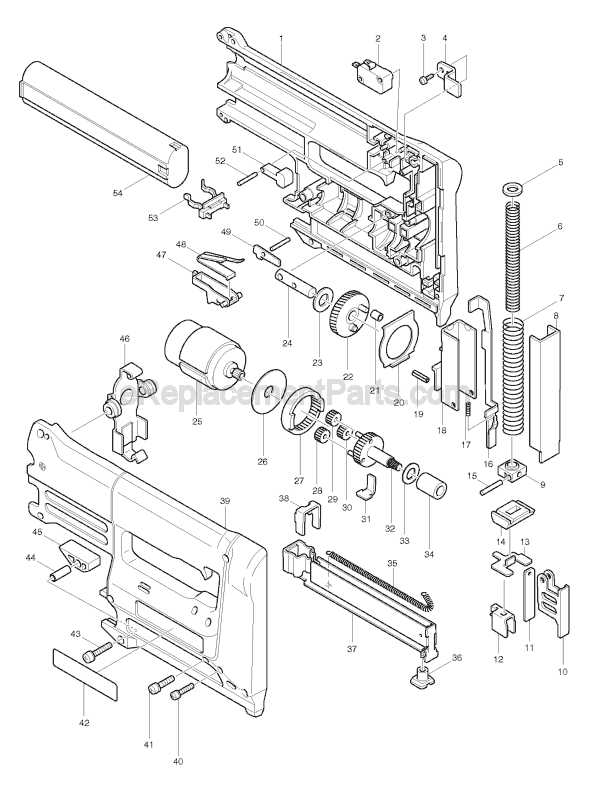 arrow t50 stapler parts diagram