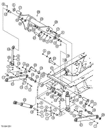 john deere 790 3 point hitch parts diagram