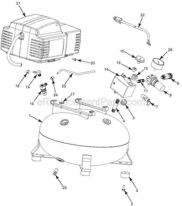 porter cable air compressor parts diagram