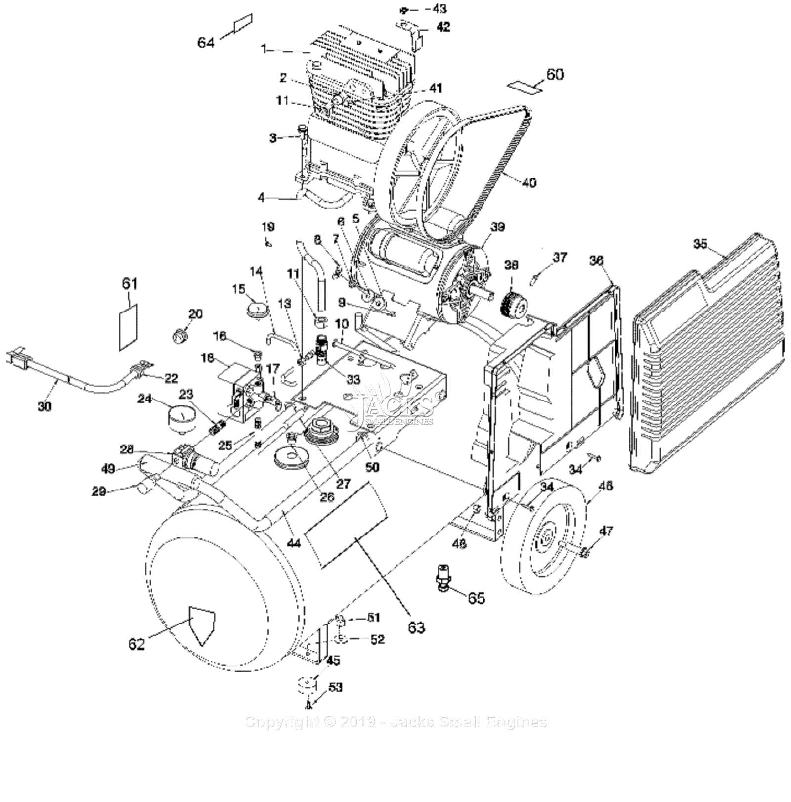 porter cable air compressor parts diagram