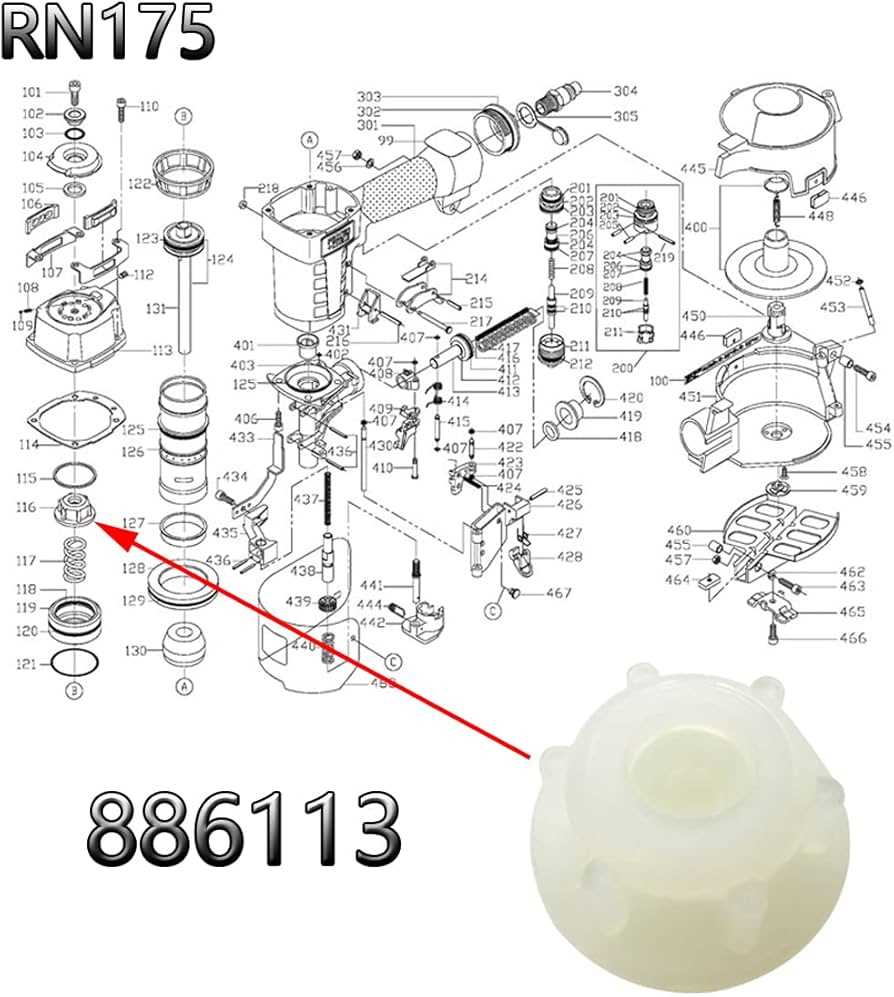 porter cable fn250a parts diagram