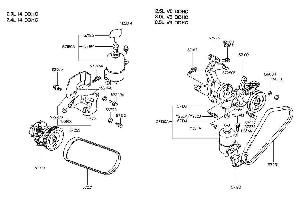 power steering pump parts diagram