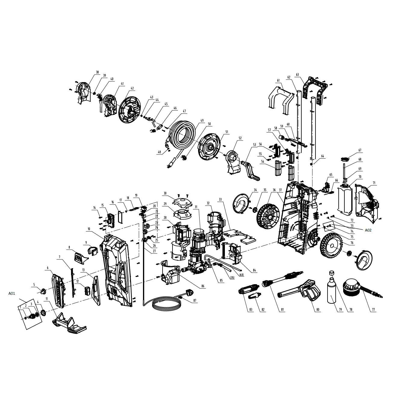 pressure washer parts diagram