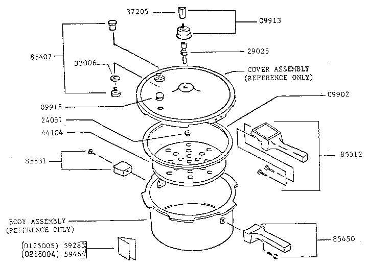 presto pressure cooker parts diagram