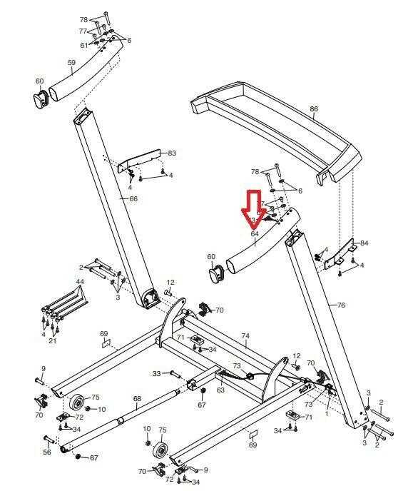 proform treadmill parts diagram