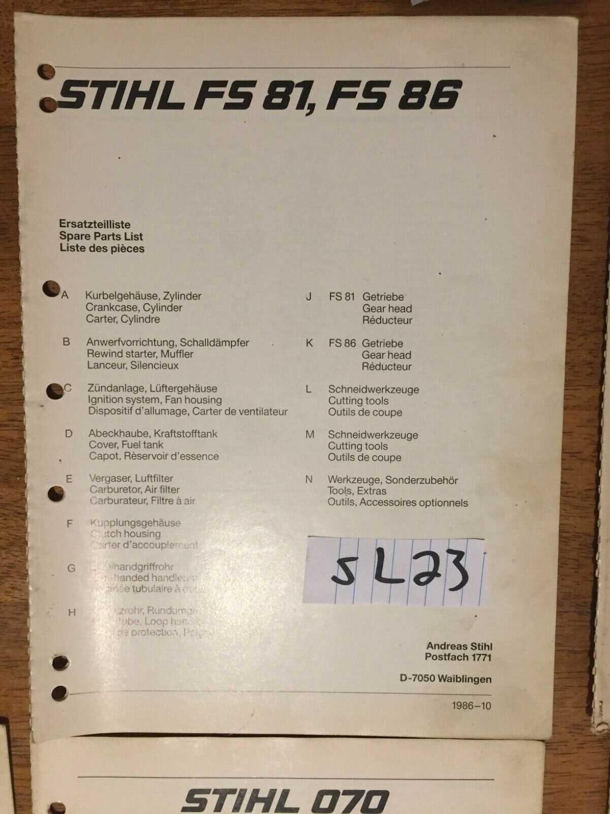 stihl fs 110 parts diagram