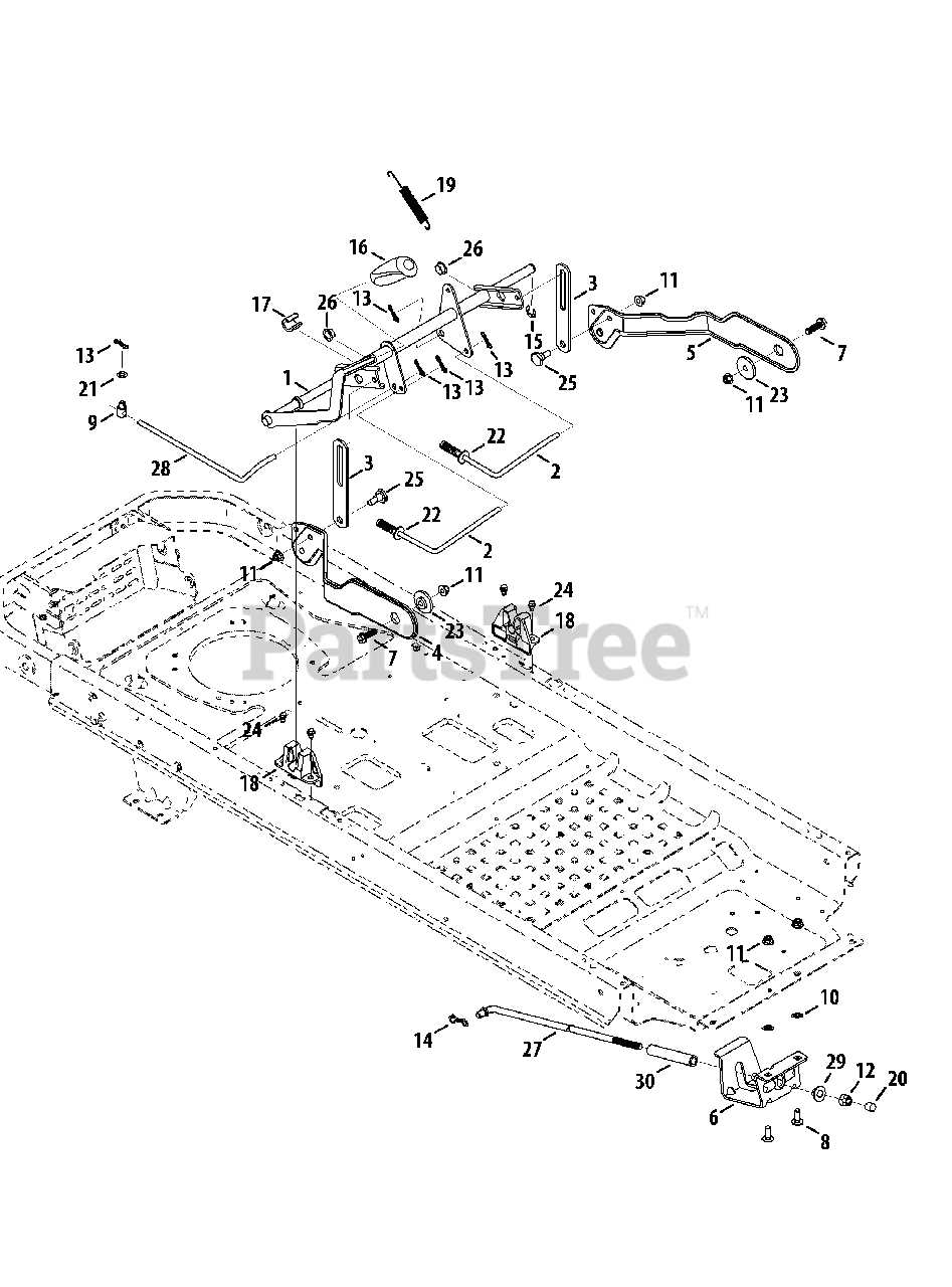 cub cadet rzt 50 deck parts diagram