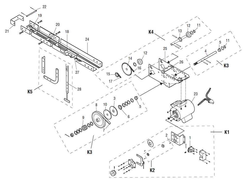 garage door parts diagram