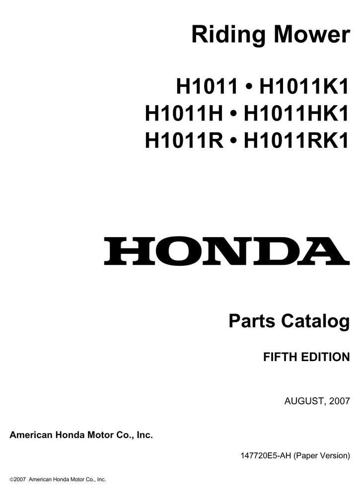 honda harmony 1011 parts diagram