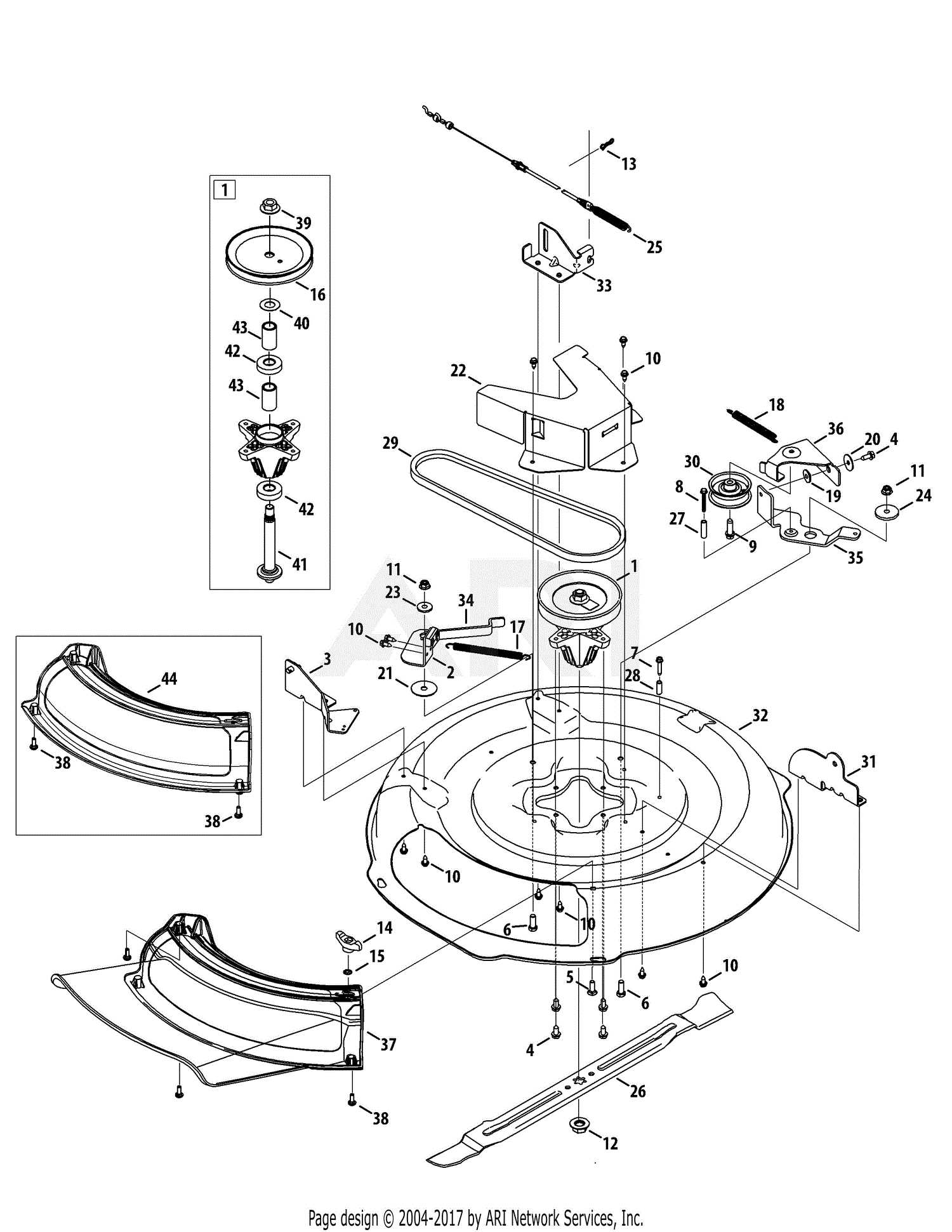 troy bilt 33 walk behind mower parts diagram