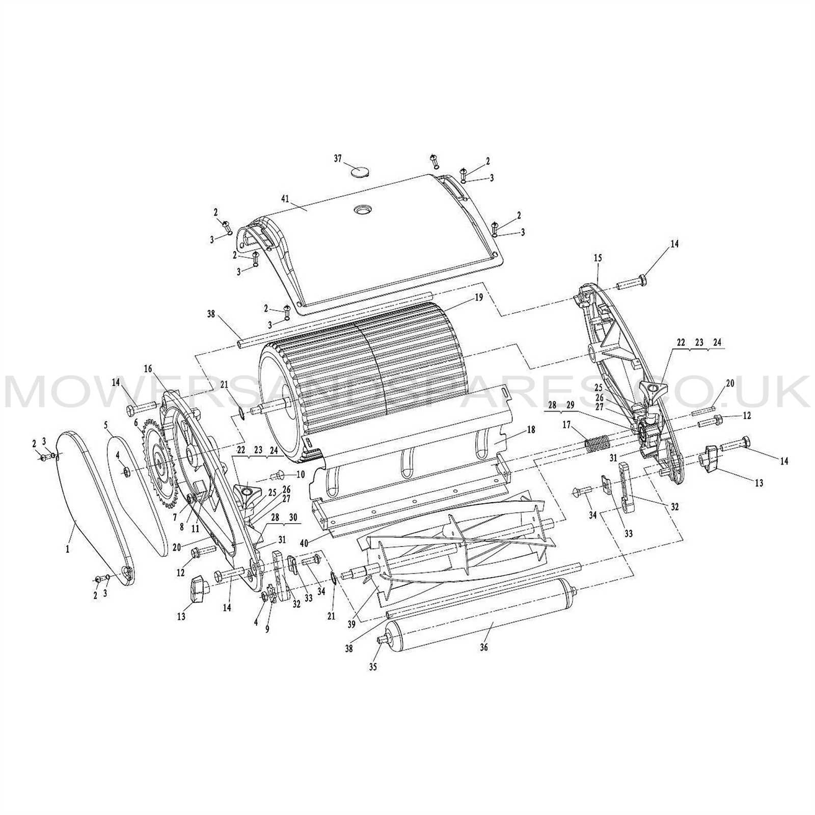 ohio steel lawn sweeper parts diagram