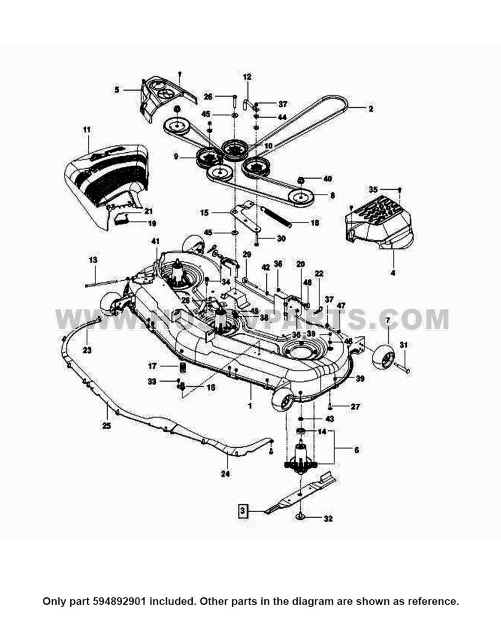 husqvarna zero turn mower parts diagram