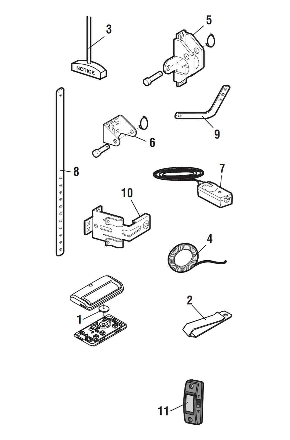 craftsman garage door opener parts diagram