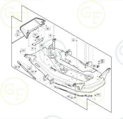 john deere x530 54 mower deck parts diagram